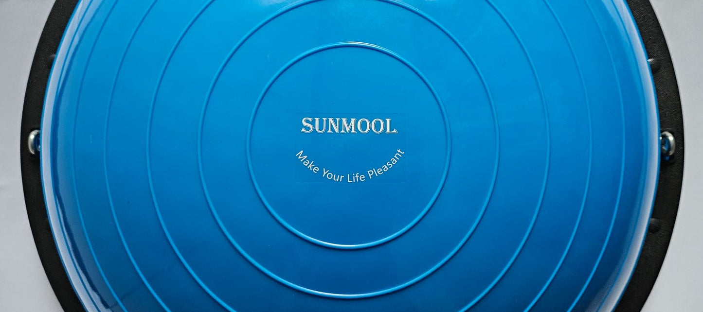 SUNMOOL Balanstrainer - Balance board - Balance trainer - Balanstrainer - Balansbal met Fitness Elastieken - Inclusief Pomp - Blauw
