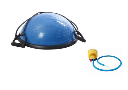 SUNMOOL Balanstrainer - Balance board - Balance trainer - Balanstrainer - Balansbal met Fitness Elastieken - Inclusief Pomp - Blauw