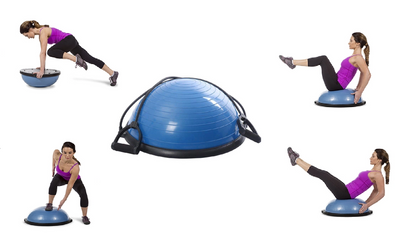 SUNMOOL Balanstrainer - Balance board - Balance trainer - Balanstrainer - Balansbal met Fitness Elastieken - Inclusief Pomp - Blauw