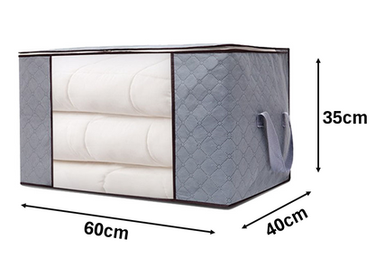 Opbergzak Organizer - Opbergtas en Organiser voor Dekbed en Kleding - Opvouwbaar - Grijs - 2 Stuks