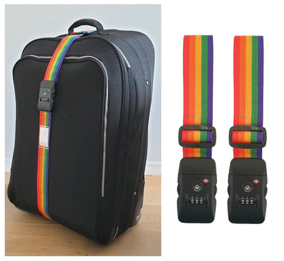 SUNMOOL Kofferriem met TSA Cijfer Slot - Bagage Riem - Luggage Strap - 200 cm - 2Stuks